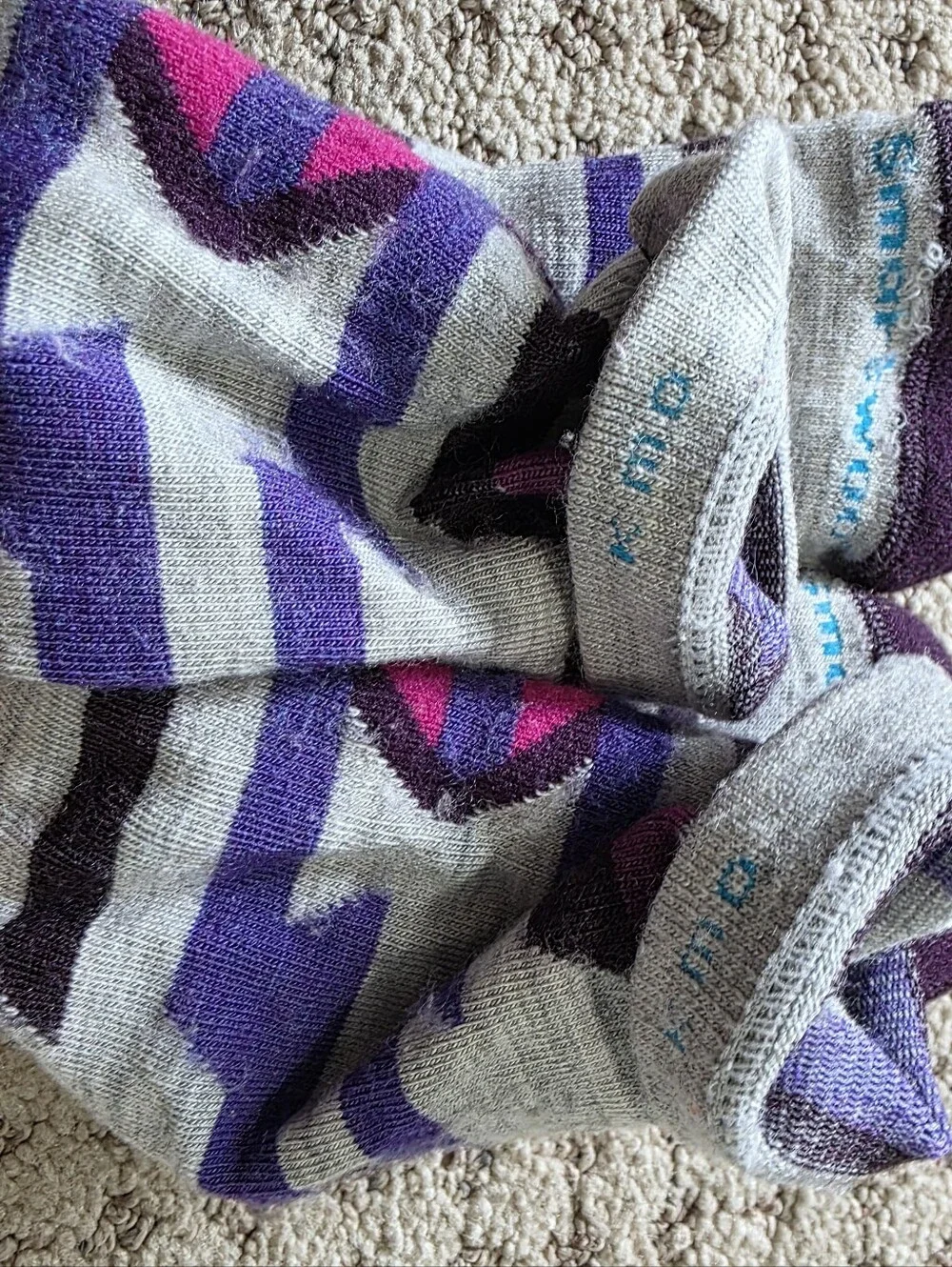 Smartwool Gray and Purple Socks